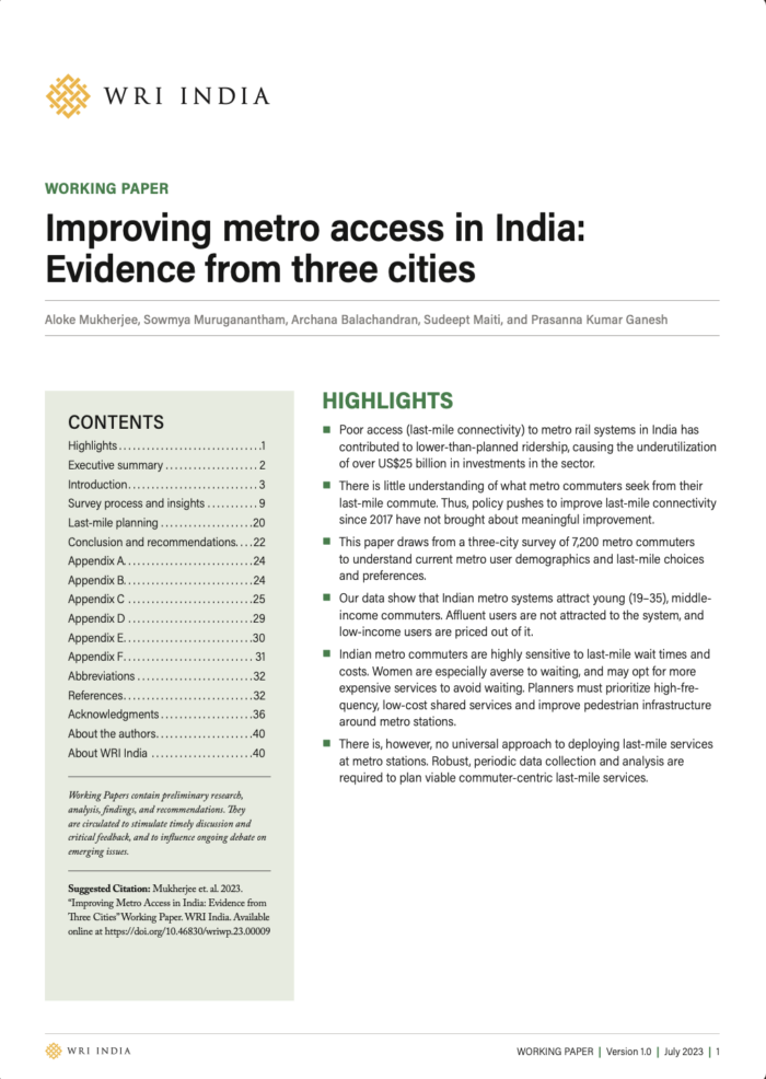 Improving Metro Access in India