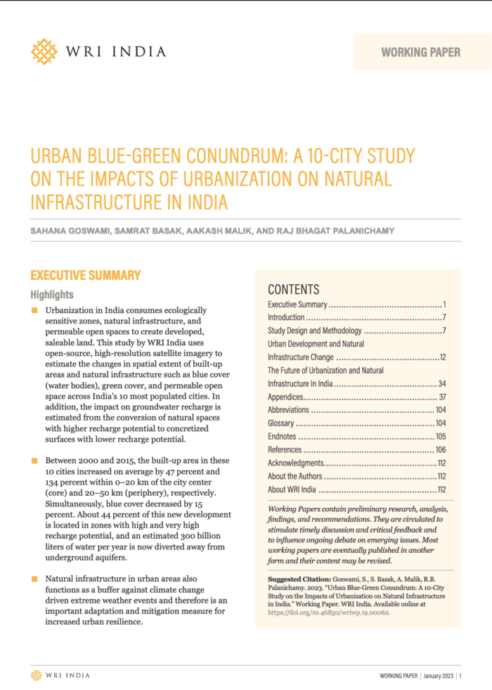Urban Blue-Green Conundrum